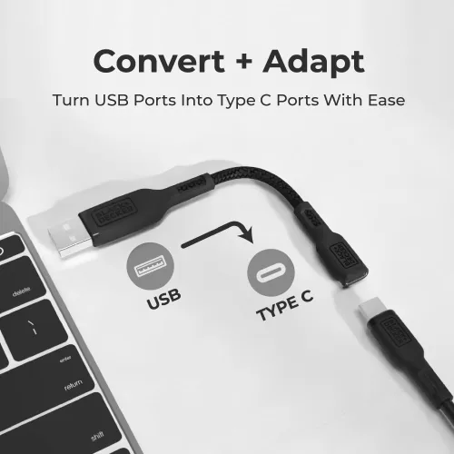 Vista 3 de BLACK+DECKER Adaptador USB C a USB [2 unidades] Tipo C hembra a USB macho OTG Cable USB a USBC Adaptador Apple compatible con MacBook Pro/Air iPhone