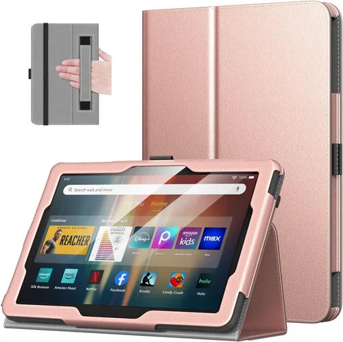 Vista 24 de MoKo - Funda compatible con la tablet Kindle Fire HD 8 y 8 Plus (10ª generación, versión de 2020), funda de soporte plegable y diseño delgado