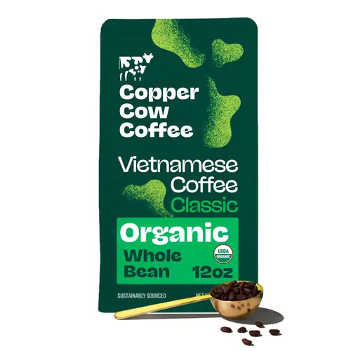 Vista 12 de Copper Cow Café vietnamita molido prémium, 10 OZ Café negro clásico Tostado oscuro Café vietnamita