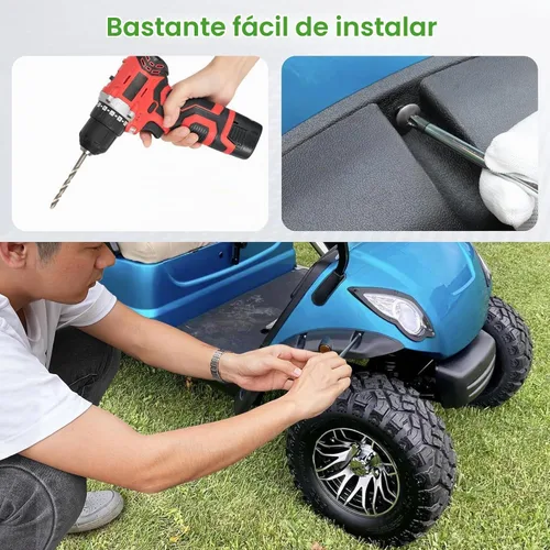 Vista 7 de 10L0L 4 guardabarros para carrito de golf, exactos para Yamaha G29 estándar y Drive 2007-2016, protectores de barro de plástico ABS resistentes a