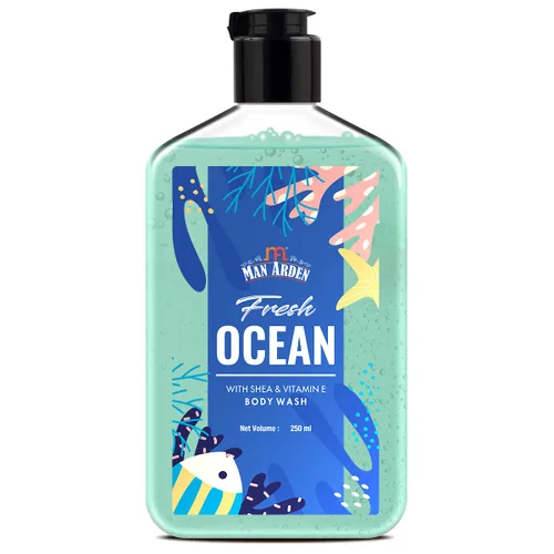 Vista 11 de Man Arden Blue Wave Gel de baño de lujo infundido con manteca de karité y vitamina E, 8.5 fl oz