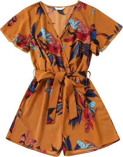 Vista 3 de AWIBMK Vestidos para mamá y yo, conjunto de ropa con cuello en V a juego para madre e hija
