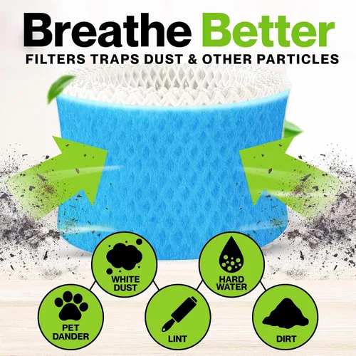 Vista 2 de Durabasics Paquete de 4 filtros humidificadores de alta calidad compatibles con filtros humidificadores Honeywell HAC-504, HAC-504AW y Honeywell
