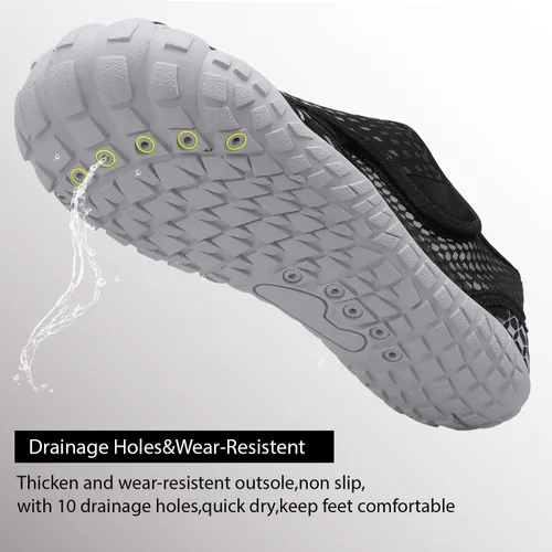 Vista 4 de Zapatos de agua para natación, para mujereshombres, de secado rápido, para playa, senderismo, buceo, navegación, río, deportes acuáticos al aire