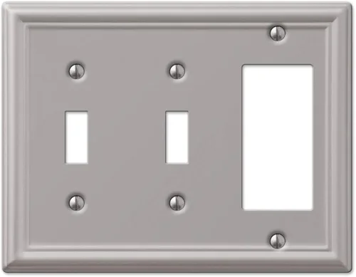 Vista 6 de Amerelle 149DDB - Placa de pared Chelsea, 1 Duplex, acero, bronce envejecido, 1 paquete