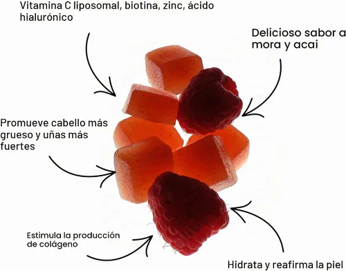 Vista 4 de Haroutine - Vitaminas para la piel y las uñas, gomitas de biotina para el crecimiento del cabello