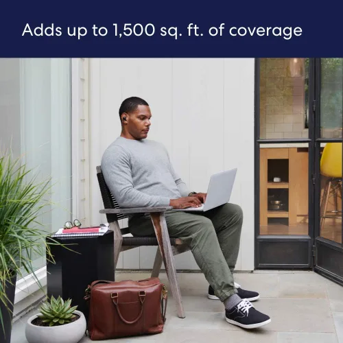 Vista 3 de Extensor de wifi Amazon eero 6 con 1 mes gratis de eero Plus (renovación automática): Agrega hasta 1500 pies cuadrados de cobertura Wi-Fi 6 a tu red
