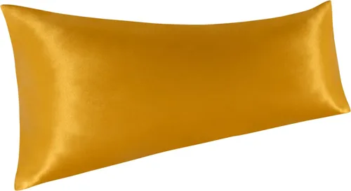 Vista 24 de NTBAY Paquete de 2 fundas de almohada estándar de satén para cabello y piel, lujosas y sedosas fundas de almohada con cierre de sobre, 20 x 26