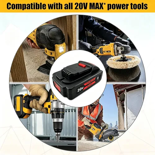 Vista 5 de BatPower 4.0Ah 20V Battery 21700 Cell Replacement Compatible with DeWALT 20 Volt MAX XR Lithium-Ion Cordless Tools, High Performance Slim Compact