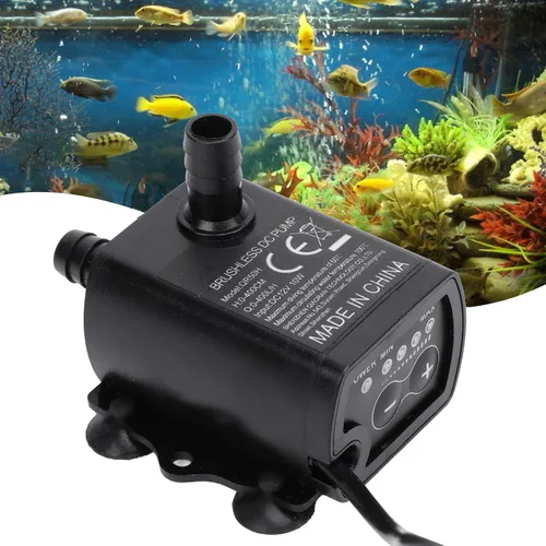 Vista 3 de Bomba de agua sumergible, CC 12 V 10 W 400L Lift QR50H Bomba sumergible para fuente pequeña para acuario tasa ajustable, bomba de fuente, fuente