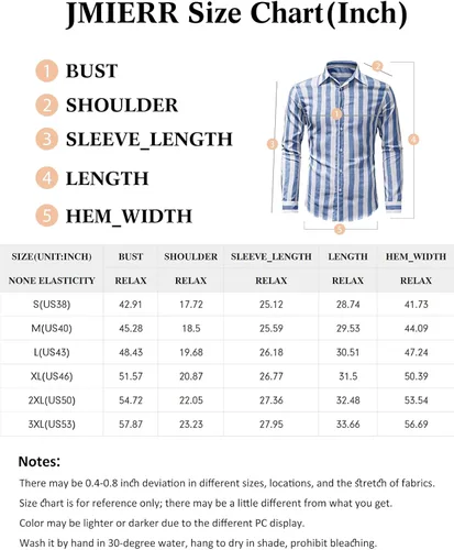 Vista 6 de JMIERR Camisas de lino para hombre, camisa de vestir casual de manga larga con botones
