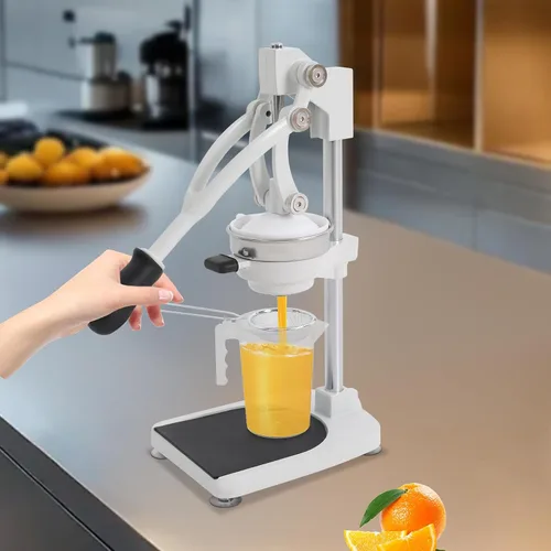 Vista 3 de Exprimidor manual de exprimidor de jugo, exprimidor manual de prensa de frutas para naranja, uva, limón, acero inoxidable, cabeza de prensa
