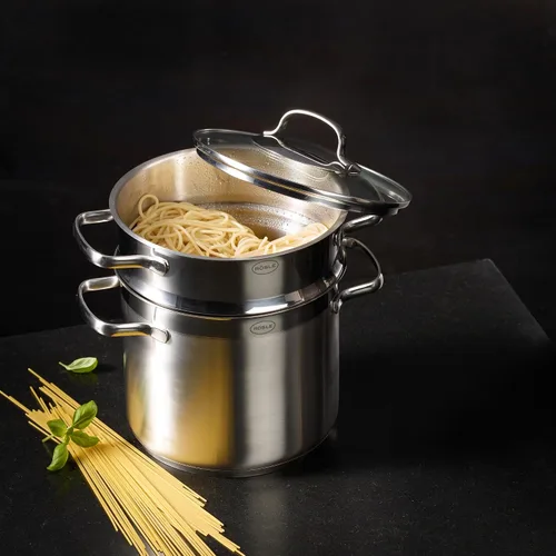Vista 5 de RÖSLE 13153 Olla para pasta Elegance, acero inoxidable, 5 litros