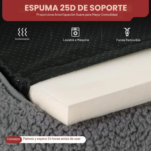 Vista 3 de Mora Pets Cama Autocalentable para Gatos, Almohadilla Autocalentable para Mascotas con Refuerzo y Espuma, Funda Extraíble Lavable, Antideslizante