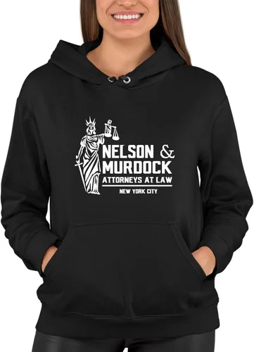 Vista 2 de Go All Out Nelson And Murdock Attorneys At Law - Sudadera con capucha para hombre y mujer Negro