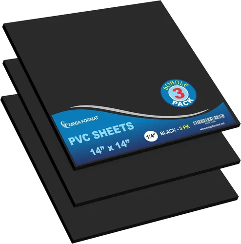 Vista 73 de Mega Format Hojas de plástico de PVC expandido – Hoja negra rígida de 5 x 7 pulgadas para manualidades, señalización y exhibiciones – Sintra Negro
