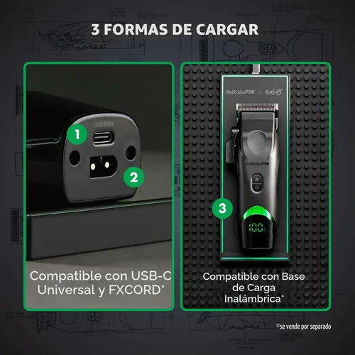 Vista 7 de BaBylissPRO x Tomb45 Wireless Charging Hair Clipper