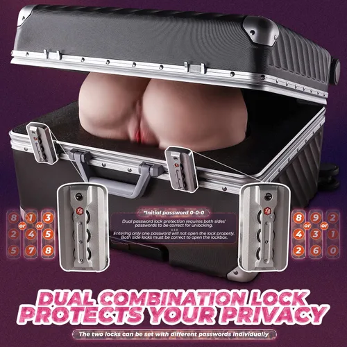 Vista 2 de Muñeca sexual discreta de 38.5 libras, masturbador masculino con equipaje, culo grande suave y coño de tamaño real, textura de piel femenina