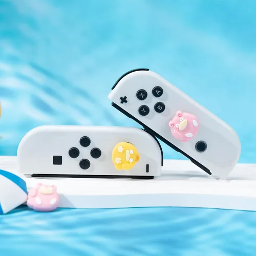Vista 8 de WISHAVEN Lindas tapas Joycon de agarre de pulgar compatibles con Nintendo Switch Zelda, funda de silicona suave para Nintendo SwitchOLEDLite