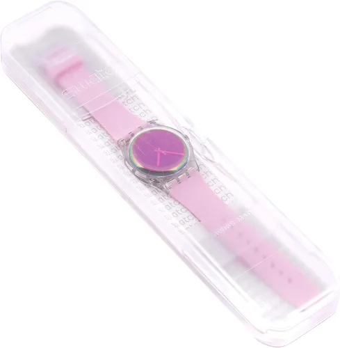Vista 5 de Swatch Correa de silicona de cuarzo transformación, rosa, reloj casual 20 (Modelo SUOK710), Rosado, usone size, Pulsera