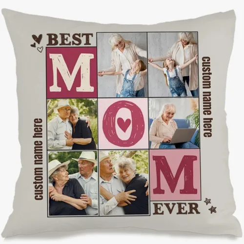 Vista 15 de Personalized One Image Pillow Case with Customized Text Designed for Bedroom or Sofa décor and Providing an Emotional Gift Experience for Loved Ones