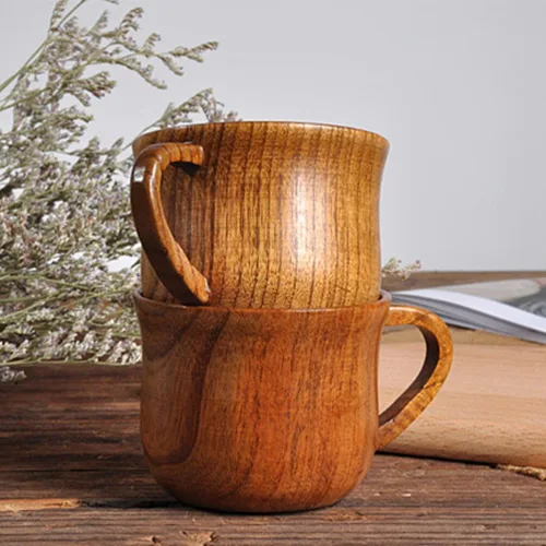 Vista 5 de Taza de cerveza de azufaifo con asa, reutilizable, para té, leche, agua, sólida y práctica