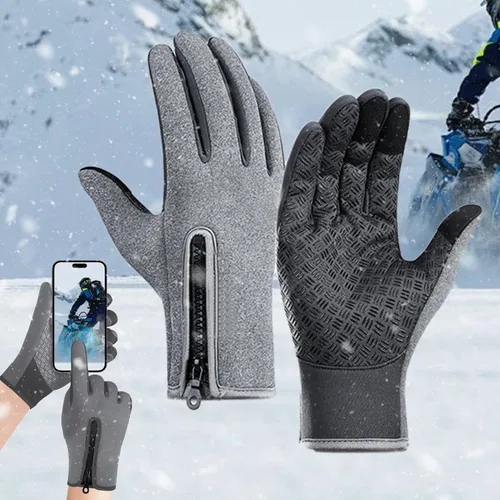 Vista 30 de Guantes de ciclismo de invierno para hombres y mujeres, impermeables, térmicos, agarre antideslizante para montar y actividades en clima frío