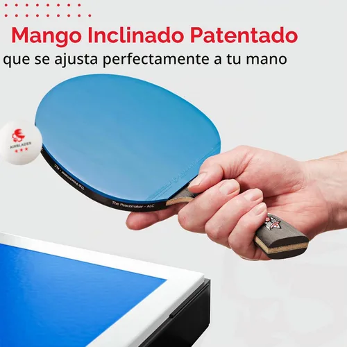 Vista 2 de The Peace Maker ALC - Professional Ping Pong Paddle - Carbon Fiber Table Tennis Racket Producing Maximum Spin & Control for All Levels - Hard Carry