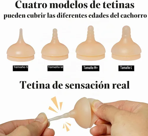 Vista 2 de Doggiema Botella de alimentación en ángulo para cachorros, pezón