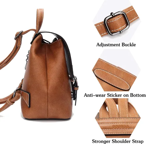 Vista 5 de FANDARE - Mochila para mujer, negro A), CC-AP006