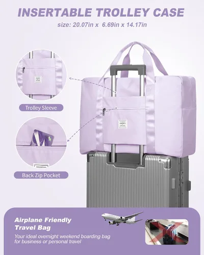 Vista 6 de Bolsa de viaje para artículos personales de Spirit Airlines de 18 x 14 x 8 pulgadas, bolsa de viaje debajo del asiento, equipaje de mano plegable