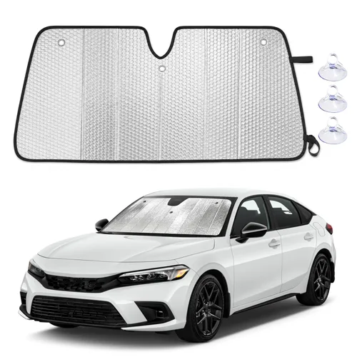 Vista 41 de EcoNour Parasol plegable para parabrisas de Mazda 3 2014-2016 2017 2018, parasol para ventana delantera de automóvil, protección UV, bloqueador