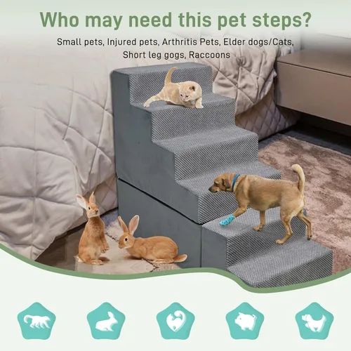 Vista 13 de Escalera para perros para camas altas de 30 pulgadas de alto