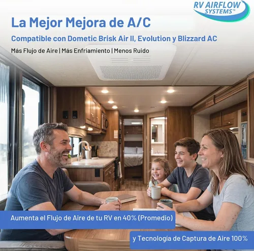 Vista 2 de RV Airflow Compatible with Dometic Brisk II, Blizzard RV AC Upgrade Kit