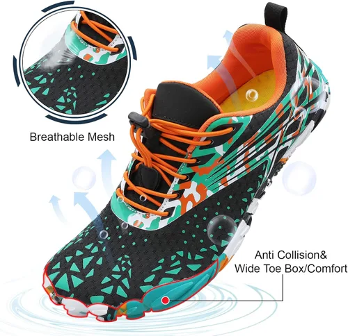 Vista 5 de L-RUN Zapatos de agua atléticos para senderismo para hombre y mujer