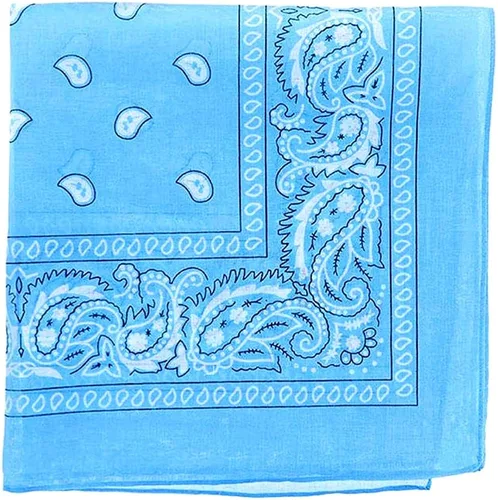 Vista 2 de OCD Bargain Bandana 100% algodón versátil grande Paisley bandanas en paquete de 5 (multicolor) (azul cielo), Azulclaro