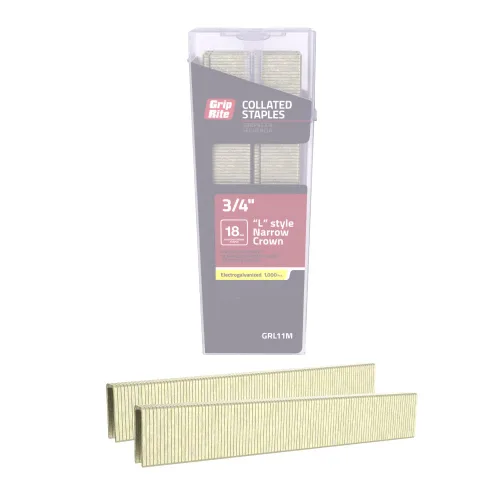 Vista 6 de Grip Rite Prime Guard GRLMIX - Mezcla de grapas de corona estrecha electrogalvanizada calibre 18, 1/2"/3/4"/1