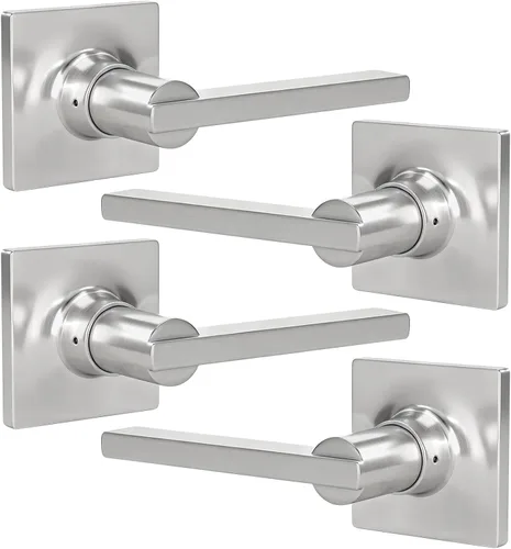 Vista 37 de HOSOM Dummy Door Handle,2 Pack Closets,French Double Doors Knobs Levers Negro mate