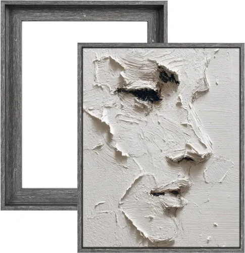 Vista 30 de FOLKOR Floating Frame for 8x10 Inch Canvas Painting with 0.6-0.8" Deep, 2 Pack Canvas Floater Frame Living Room Decor, Wall Art frame for Prints Oil