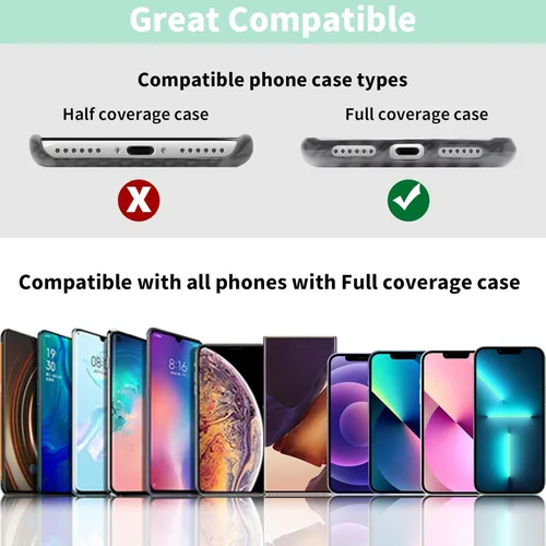 Vista 5 de TACOMEGE Phone Tether Tab for iPhone, Cell Phone Lanyard Patch, Phone Strap Replacement Part for All Full Phone Cases