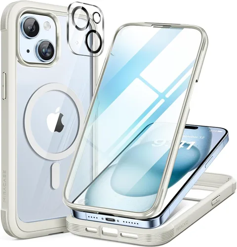 Vista 157 de Miracase Funda para iPhone SE de 3ª/2ª generación 2022 2020 de cuerpo completo con protector de pantalla de vidrio integrado, resistente protección