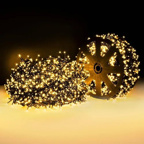 Vista 10 de Areker Luces de árbol de Navidad, 400 luces LED para árbol de Navidad con anillo, 10 x 6.6 pies, ultra brillantes, en forma de diamante, luces