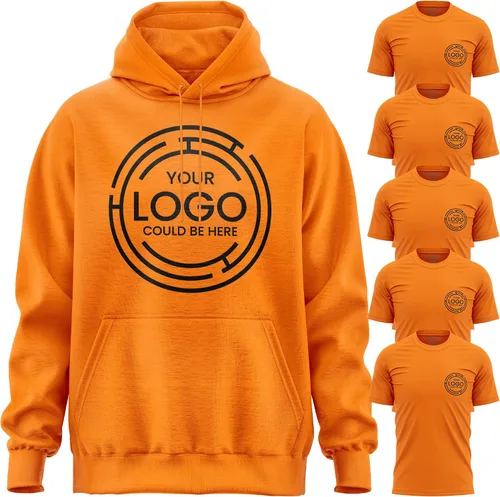 Vista 7 de Camisas de trabajo para hombre, paquete de 5, 1 sudadera, uniformes de trabajo personalizados Hi Vis, alta visibilidad, camisas personalizadas