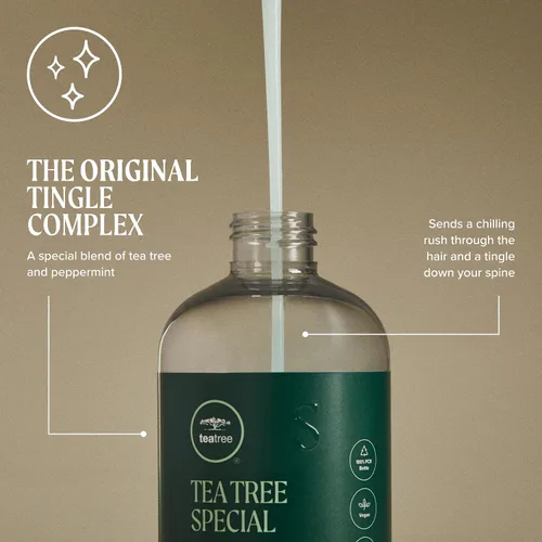 Vista 3 de Champú especial de Tea Tree, Limpieza profunda, Refresca el cuero cabelludo, Para todo tipo de cabello, especialmente cabello graso