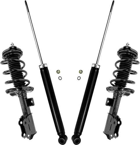 Vista 101 de Detroit Axle - Puntales y Amortiguadores para Chevy Traverse Buick Enclave GMC Acadia Saturn Outlook 2007-2012, 2 puntales delanteros con resorte