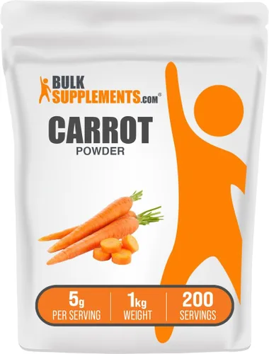 Vista 6 de BulkSupplements. com Polvo de zanahoria - Suplemento en polvo superalimentario, suplemento de zanahoria - para batidos y hornear, vegano y sin