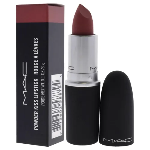Vista 4 de MAC Powder Kiss - Lápiz labial 930 Brickthrough para mujer, lápiz labial de 0.10 onzas