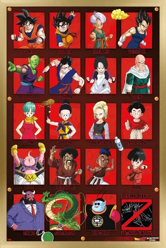 Vista 12 de Trends International Dragon Ball Z - Póster de pared de aniversario, 22.375 x 34 pulgadas, versión premium sin marco