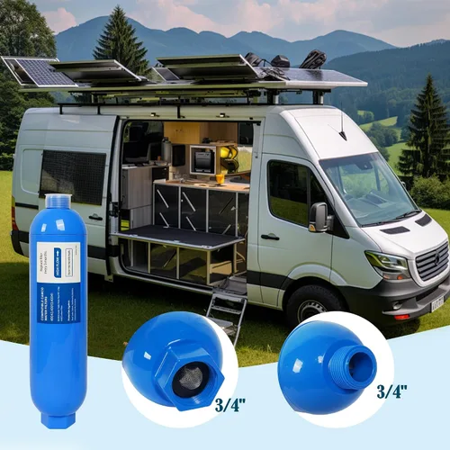 Vista 5 de Paquete de 2 filtros de agua para caravana con 2 protectores de manguera flexible, reduce mal sabor, olores, óxido, cloro, fluoruro y sedimentos