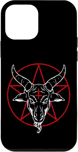 Vista 16 de iPhone 12/12 Pro Baphomet cabra - Estuche Satánico Pentagrama